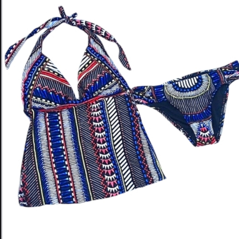 Tankini Halter Top Bikini bottom Bar 3 Bar III